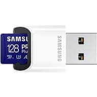SAMSUNG Samsung/micro SDXC/128GB/180MBps/USB 3.0/USB-A/Class 10/+ Adaptér/Modrá