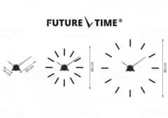 Dizajnové nalepovacie hodiny FT9600SI Modular chrome 60cm