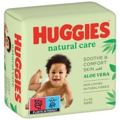 Huggies HUGGIES Natural Triplo Obrúsky vlhčené 56x3 ks