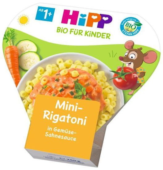 HiPP Príkrm zeleninový BIO Mini Rigatoni so zeleninou v smotanovej omáčke 250g
