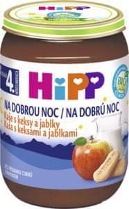 HiPP Kaša mliečna Bio na dobrú noc s keksmi a jablkami 190g
