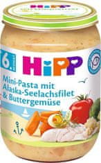 HiPP Mini cestoviny s aljašskou treskou v maslovej zelenine 190 g, 6m+