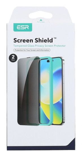 ESR Flexibilné sklo Double Pack tmavé iPhone 14 97179