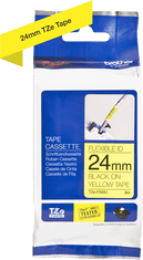 BROTHER flexibilní páska TZE-FX651/ žlutá-černá/ 24mm