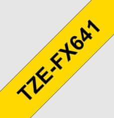 BROTHER flexibilní páska TZE-FX641 / žlutá-černá/ 18mm