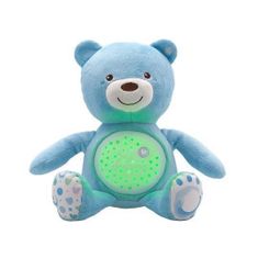 Medvedík uspávačik s projektorom a hudbou Baby Bear First Dreams - modrá 0m+