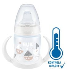 Nuk FC fľaštička na učenie s kontrolou teploty 150 ml biela