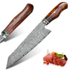 Oem Damaškový kuchynský nôž MASTERPIECE Tenchi-Hnedá KP26688