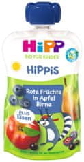 HiPP BIO iS Jablko-Hruška-Červené ovocie + železo 100 g, od 1 roka