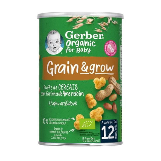 Gerber Organic chrumky arašidové 35 g