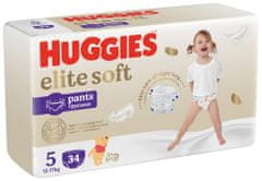 Huggies 2x Elite Soft Pants Nohavičky plienkové jednorázové 5 (12-17 kg) 34 ks