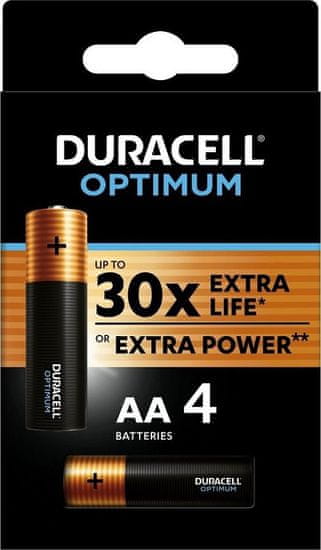 Duracell Duracell Optimum alkalická baterie 4 ks (AA)