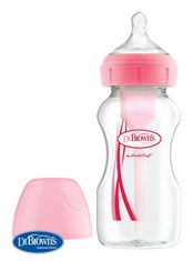 Dr.Brown´s Fľaša antikolik Options+ široké hrdlo 270 ml plast, ružová