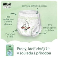 MUUMI BABY Baby Pants 7 XL 16-26 kg (102 ks), mesačné balenie nohavičkových eko plienok
