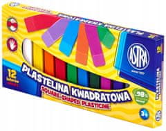 Astra Detská štvorcová plastelína 12 farieb