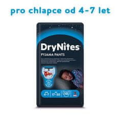 Huggies DryNites Nohavičky plienkové jednorazové pre chlapca 4-7 rokov (17-30 kg) 10 ks