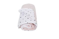 Motherhood Deka bavlnená mušelínová dvojvrstvová Pre-Washed Pink Squares 95x110 cm
