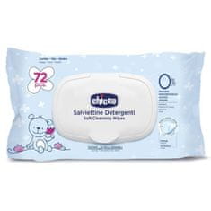 Chicco Krém na detský zadoček 100 ml + Detské čistiace vlhčené utierky, 72 ks