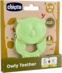 Chicco Hryzačka Eco+ Sova Owly zelená 3m+