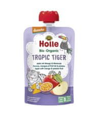 Holle 3x Tropic Tiger Bio ovocné pyré jablko, mango a maracuja, 100 g (8 m+)
