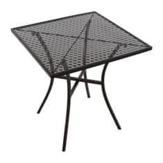 Bolero bistro stôl s oceľovým výpletom štvorcový čierny 700mm