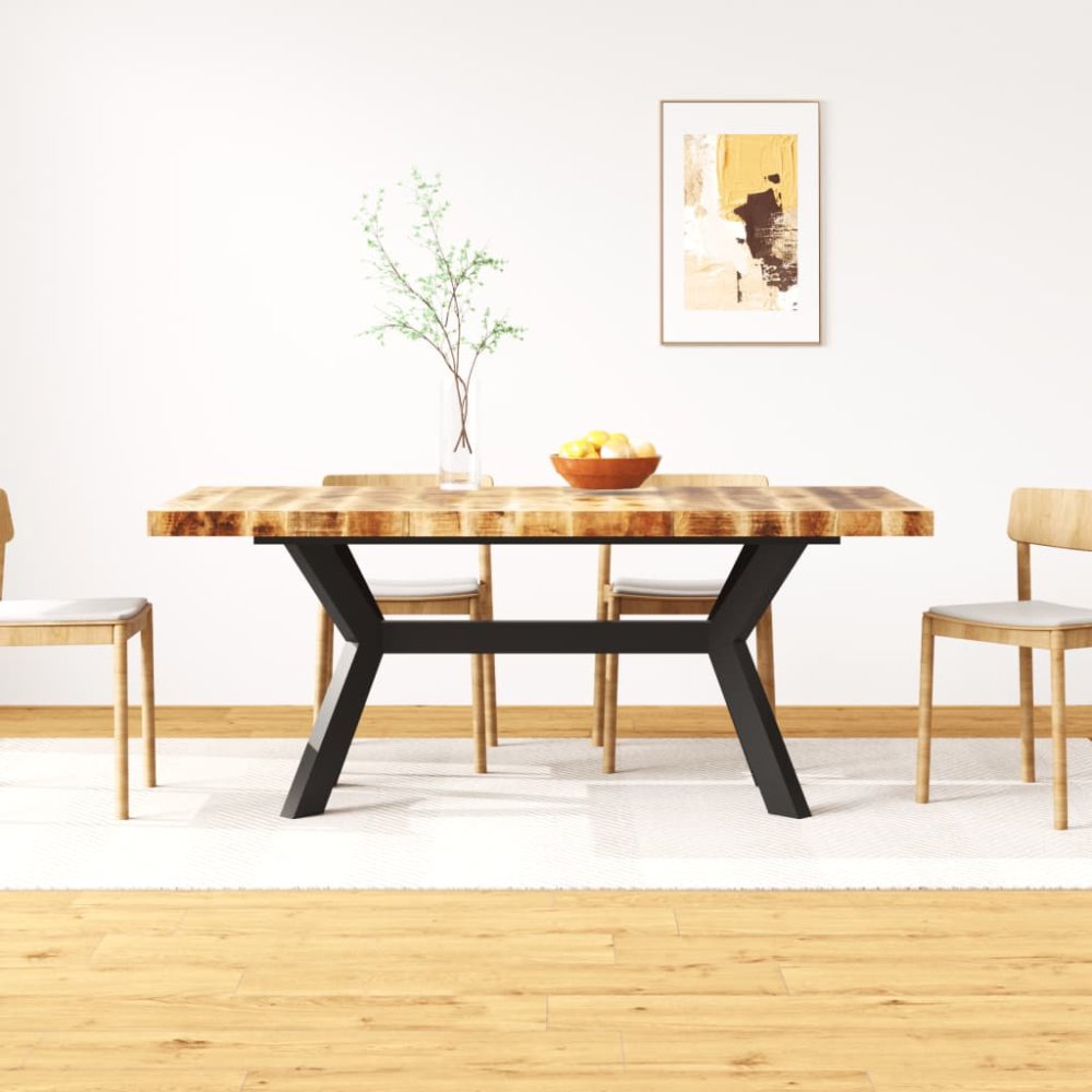 Petromila vidaXL Jedálenský stôl, mangový masív a oceľ 180 cm
