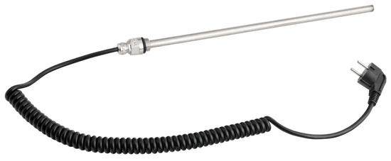 AQUALINE Elektrická vykurovacia tyč bez termostatu, krútený kábel/čierna, 300 W LT90300B - Aqualine