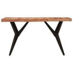Vidaxl Jedálenský stôl čierny 140x70x76 cm masívne akáciové drevo