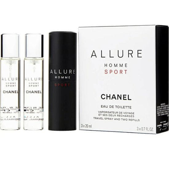 Chanel Allure Homme Sport - EDT 20 ml (plnitelný flakon) + náplň (2 x 20 ml)