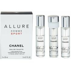 Chanel Allure Homme Sport - EDT náplň (3 x 20 ml) 60 ml