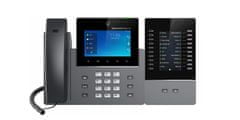 Grandstream GXV3350 SIP video telefón, 5" dot. displ., 16 SIP účty, 2x1Gb, Android, WiFi, BT, PoE+