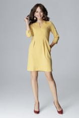 Lenitif Dámske spoločenské šaty Cahir L004 žltá XL