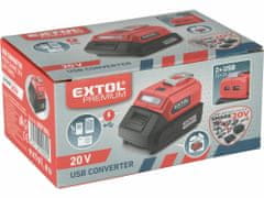 Extol Premium Adaptér USB pre Share20V akumulátor, 2x USB 5V/2A, EXTOL PREMIUM