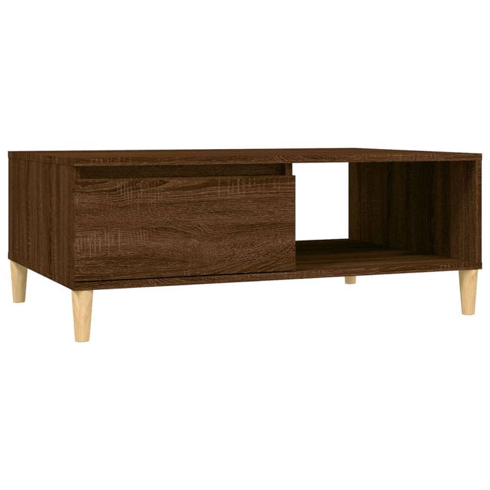 Vidaxl Konferenčný stolík hnedý dub 90x60x35 cm kompozitné drevo