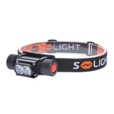 Solight LED čelové nabíjacie svietidlo, 650lm, Li-ion, USB