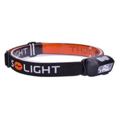 Solight LED čelové nabíjacie svietidlo, 150 + 100lm, biele a červené svetlo, Li-ion, USB