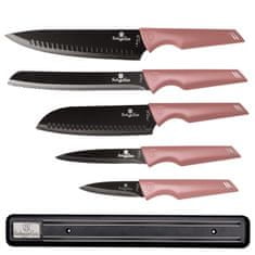 Berlingerhaus Súprava nožov s magnetickým držiakom 6 ks I-Rose Edition