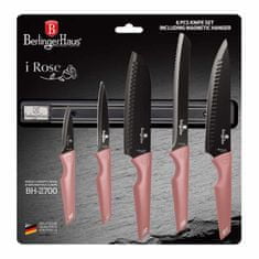 Berlingerhaus Súprava nožov s magnetickým držiakom 6 ks I-Rose Edition