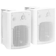 Vidaxl Nástenné stereo reproduktory 2 ks biele interiér+exteriér 100 W