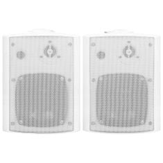 Vidaxl Nástenné stereo reproduktory 2 ks biele interiér+exteriér 100 W