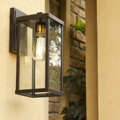 LUMILED Záhradná lampa E27 fasádne nástenné svietidlo BRASSI