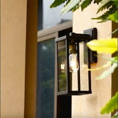 LUMILED Záhradná lampa E27 fasádne nástenné svietidlo BRASSI