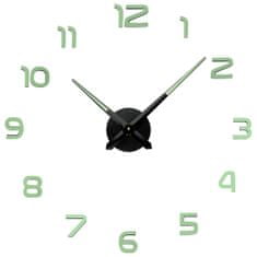 PRIM Nalepovacie hodiny Luminiferous I, zelená 120 cm