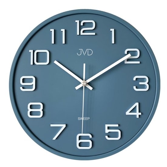 JVD Nástenné hodiny Sweep HX2472.4 modré, 31 cm