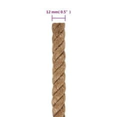 Vidaxl Jutové lano 25 m dlhé 10 mm hrubé