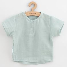 NEW BABY Dojčenská mušelínová súpravička Soft dress mätová, vel. 56 (0-3m)
