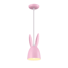 ACA Detské závesné svietidlo BUNNY - Zajačik max. 40W/E27/230V/IP20, ružové