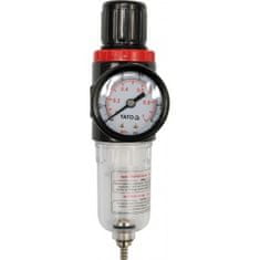 YATO Regulátor tlaku vzduchu 1/4", max. 0,93MPa, s filtrom (15ccm)