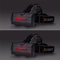 Solight LED čelová nabíjacie svietidlo, 550lm, Li-Ion, USB