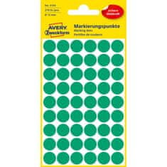Avery Zweckform Etikety kruhové 12mm Avery zelené